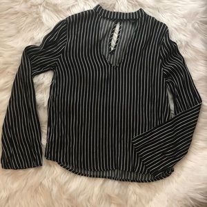 Forever 21 Black and White Blouse
